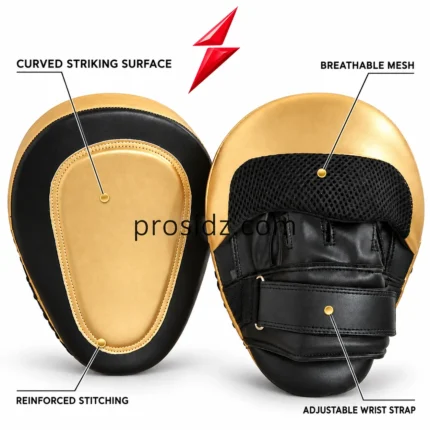 PSI Punching Mitts with reinforced stitching around the gold target panel