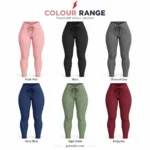 PSI prosidz industries Crossover Leggings in blush pink, black, charcoal grey, navy blue, sage green and burgundy