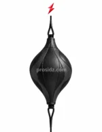 PSI and prosidz industries black Double End Bag with curved stitched panels, a perforated-look center, and a red logo above the product