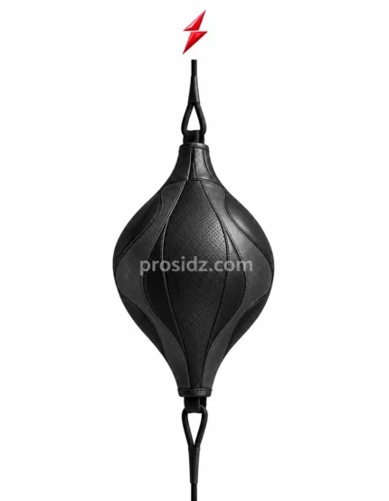 PSI and prosidz industries black Double End Bag with curved stitched panels, a perforated-look center, and a red logo above the product