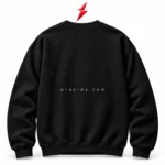 PSI prosidz industries Oversized Gym Sweatshirt plain black back with dropped shoulder seams, ribbed cuffs and waistband beneath the red PSI logo.
