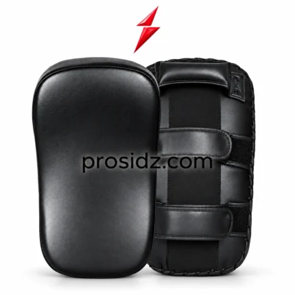 PSI Thai Pads by prosidz industries showing black textured front and rear panels, stitched edges, two straps and a red logo above.