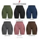 PSI and prosidz industries Wholesale Shorts front view in olive green with patterned panels, curved stitching and a red logo above the waistband